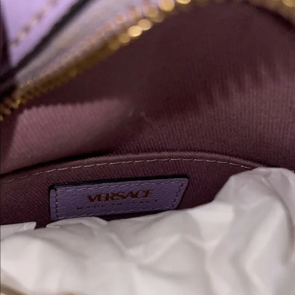 Versace Light Lavender Round Crossbody Bag - Picture 5 of 7